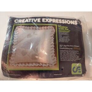 Creative Expressions 4833 Morning Glory Whisper Candlequilting Kit 14" x 14" NIP